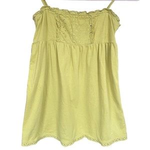Delias spaghetti strap top with eyelet embroidery‎